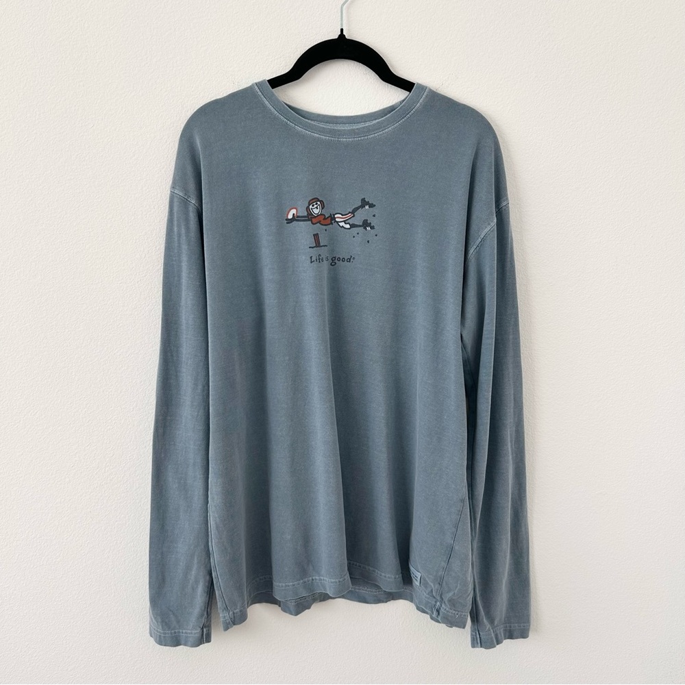 Life is Good Football Player Long Sleeve Tee